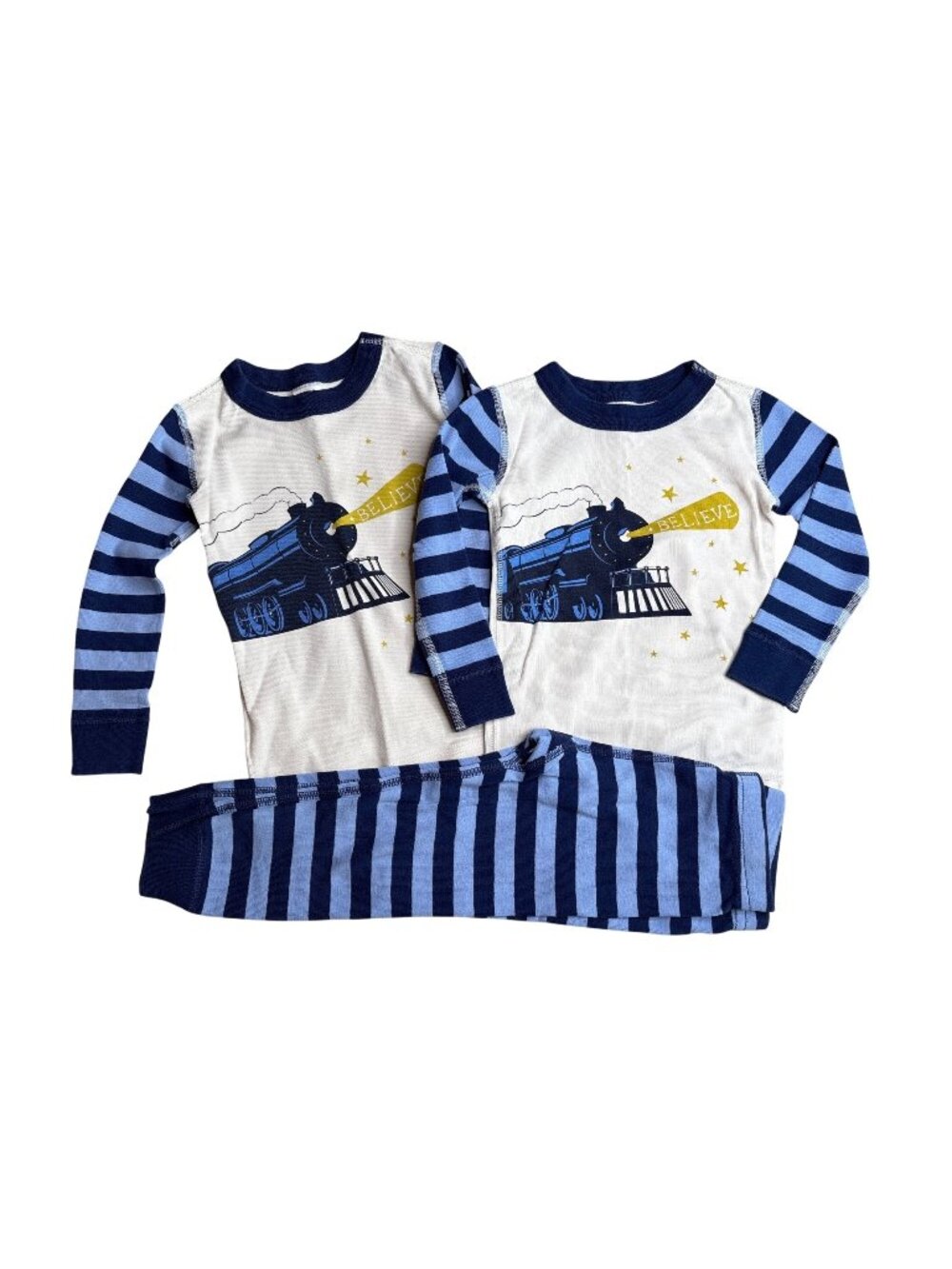 3T Hanna Andersson Polar Express Holiday Long John Pajama Set